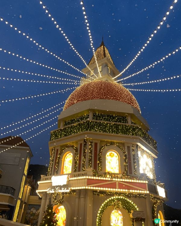 愉景灣聖誕燈飾🎄✨  飄雪打卡📸