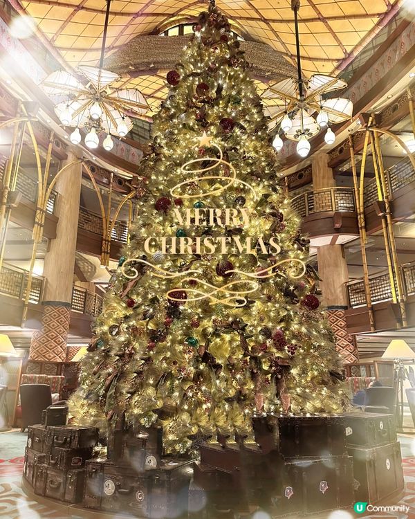 迪士尼探索家酒店🏨巨型閃金聖誕樹🤩