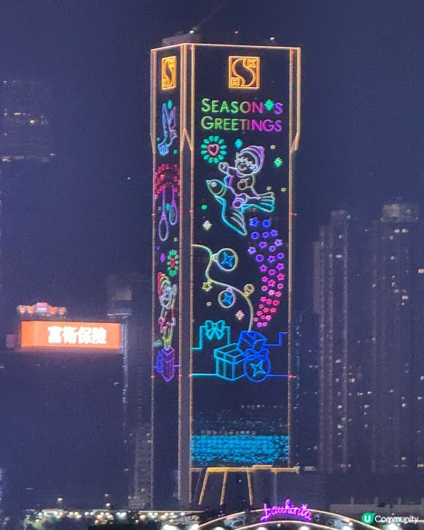 聖誕燈飾新鴻基大廈 #聖誕打卡