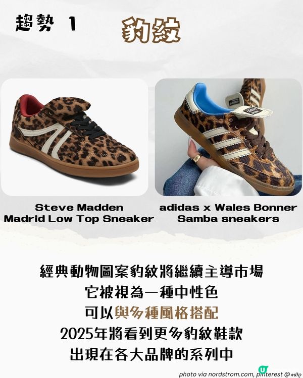 2025波鞋流行趨勢！10款必買球鞋推薦😳 復古風/Mocha色系...呢一隻動物紋持續大熱🐆
