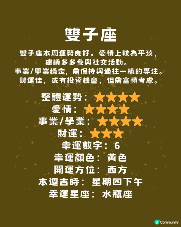 12星座運勢2024🌟本週12星座運勢(30/12-5/1)