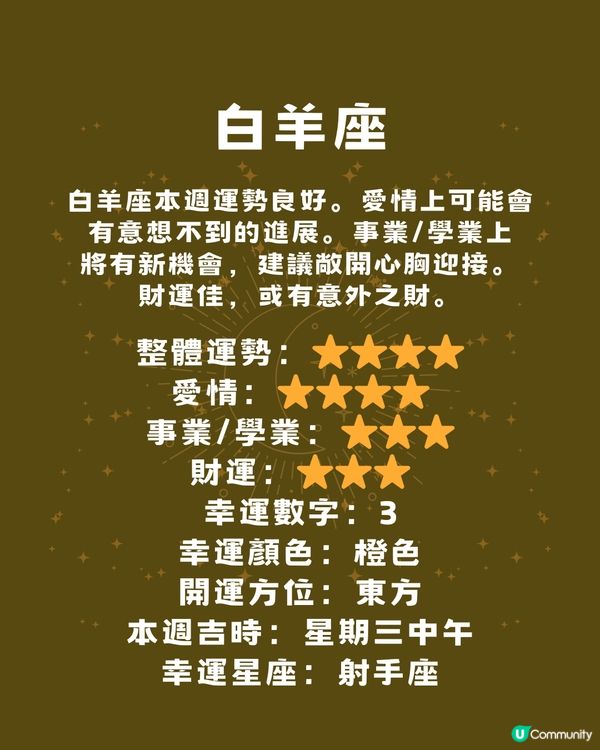 12星座運勢2024🌟本週12星座運勢(30/12-5/1)