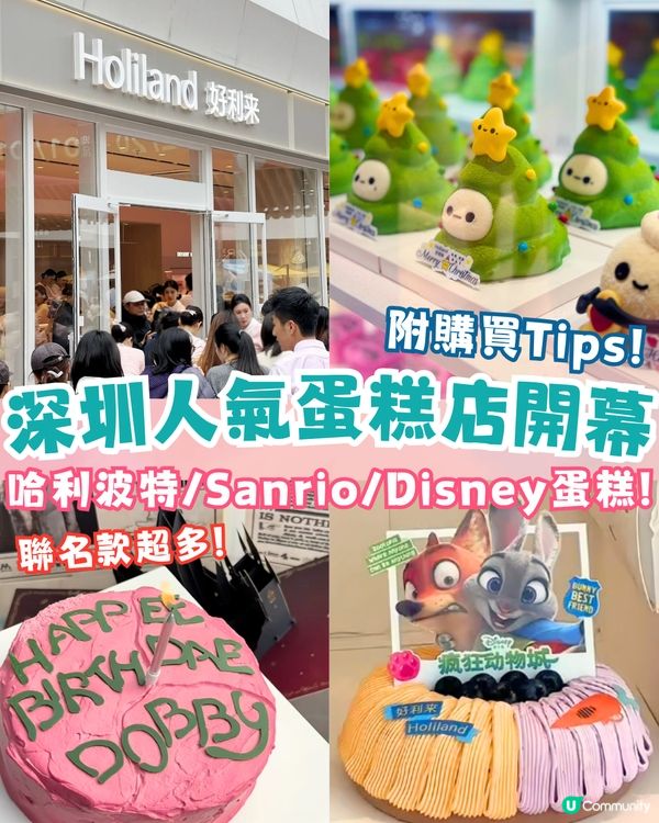 深圳好利來蛋糕店盛大開幕🔥超多聯名款甜品➡️哈利波特/Sanrio/Disney蛋糕🎂