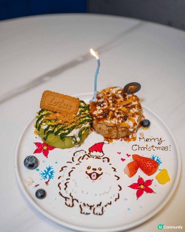 第一張係旺角Homeland餐廳嘅甜品畫碟，畫咗我屋企嘅松鼠...
