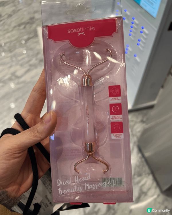 Sasa購礦石美顏瘦面按摩滾輪，緊緻提拉效果～ 勤有功😄
