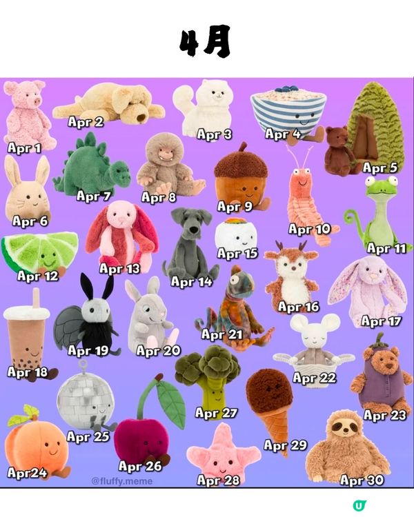 Jellycat公仔生日對照表🎂即睇屬於你嘅命定公仔係邊隻?😍