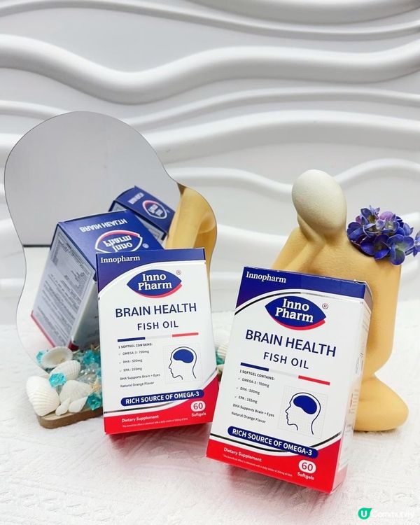 高濃度Omega-3・DHA滿滿 ♥ 補腦又護眼！►法國Innopharm 95%腦健康魚油