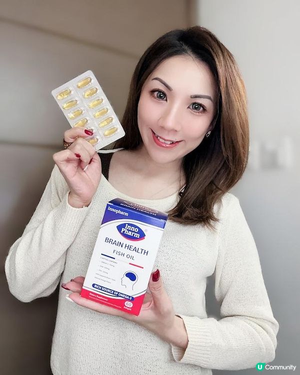 高濃度Omega-3・DHA滿滿 ♥ 補腦又護眼！►法國Innopharm 95%腦健康魚油