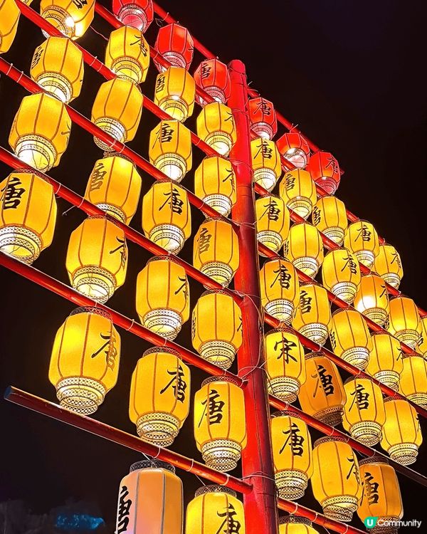 呢度係元朗大棠有機生態園嘅光影節，夜晚嘅時候呢可以打卡影相，...