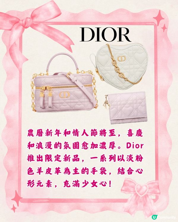 DIOR心心手袋銀包系列💗日本買新款平足4千🌟附港日價錢對比