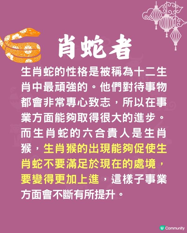 12生肖貴人指南🐍屬馬者遇1生肖即發達🐴屬牛+屬蛇係最強組合⁉️