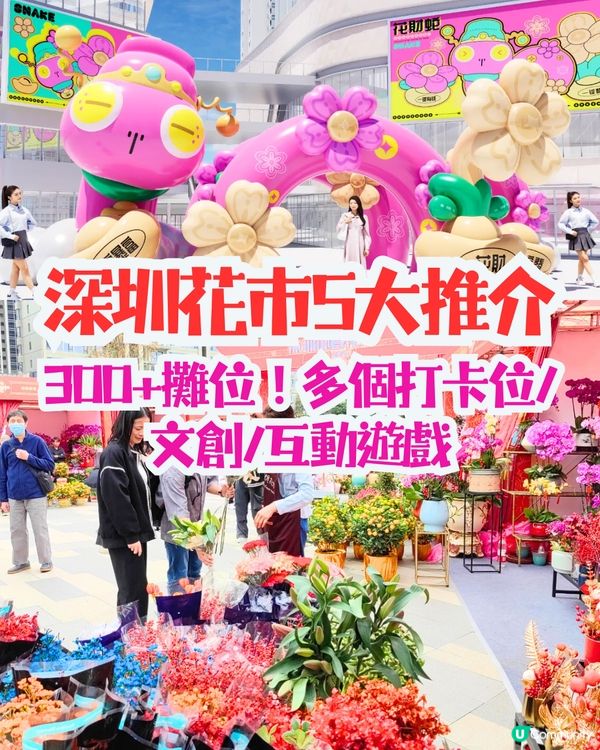 深圳花市5大推介！💐300+攤位/多個打卡位/文創/互動遊戲😍附地址+活動時間‼️