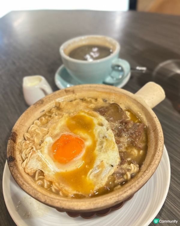 抵食下午茶 💕 煲仔沙爹牛肉麵 + 熱咖啡 ☕️