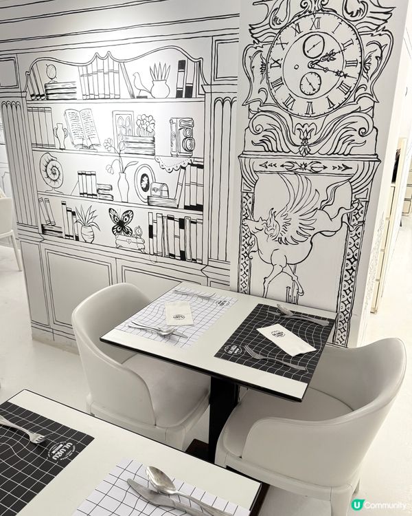 【 走進黑白風的夢幻餐廳 】