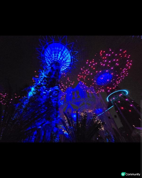 濱海灣花園係新加坡必去的景點之一，晚上有燈光表演，十分熱鬧。...