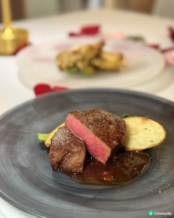 🌹鮮玫瑰花瓣佈置浪漫意法菜