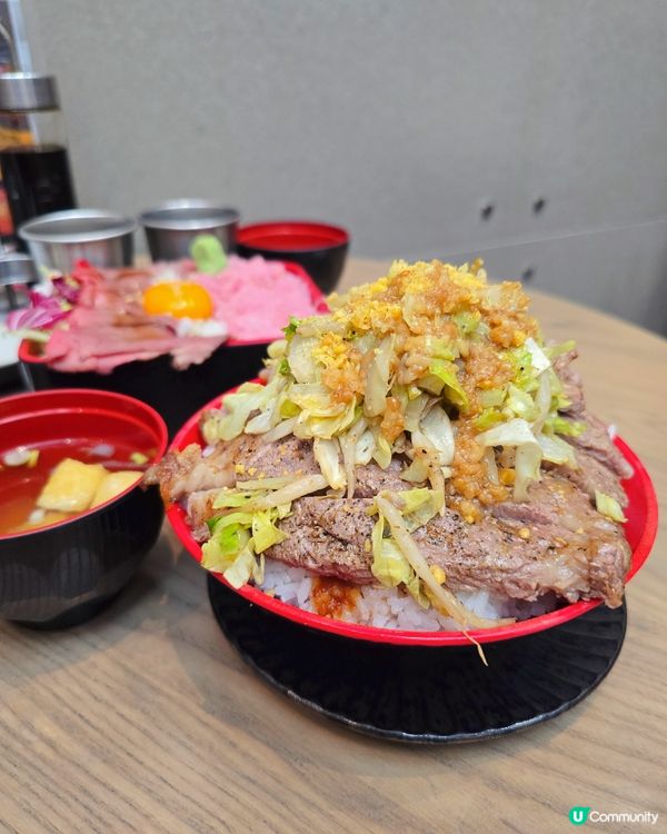 旺角爆丼屋 🥩 山咁高嘅安格斯牛扒二郎丼！😋
