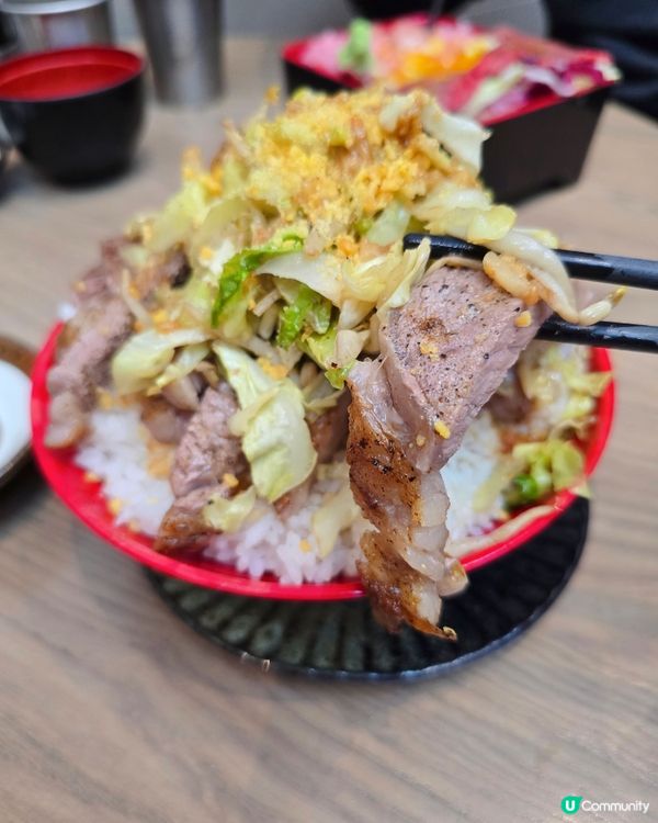 旺角爆丼屋 🥩 山咁高嘅安格斯牛扒二郎丼！😋