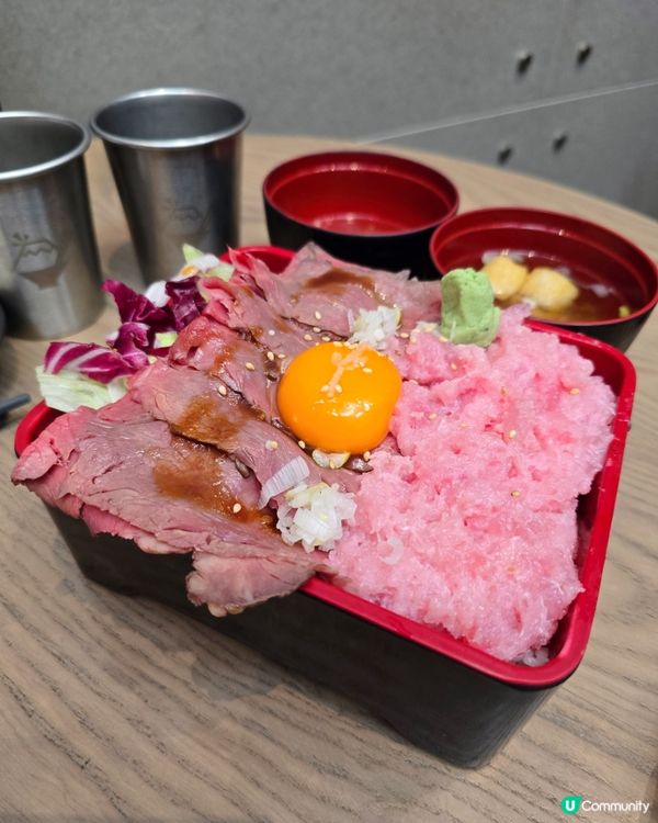 旺角爆丼屋 🥩 山咁高嘅安格斯牛扒二郎丼！😋