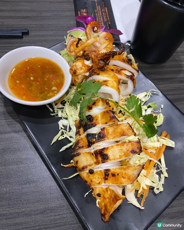 《尖咀泰菜》火山燒肉🌋炭燒魷魚🦑白雲鳳爪😋