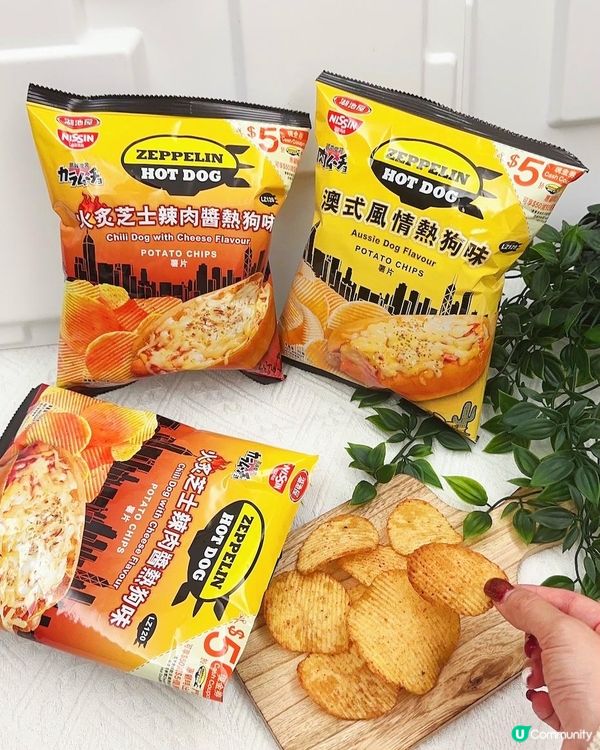 日清湖池屋 x Zeppelin首次聯乘►期間限定招牌熱狗風味薯片