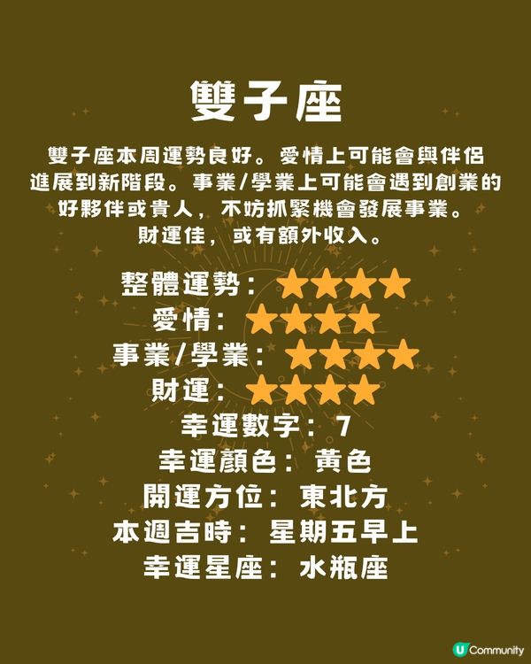 本週12星座運勢(14/1-19/1)🌟