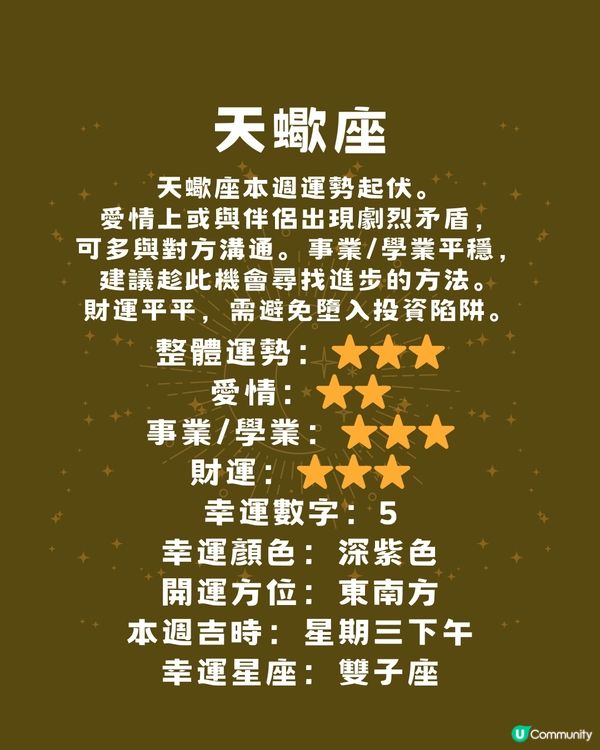 本週12星座運勢(14/1-19/1)🌟