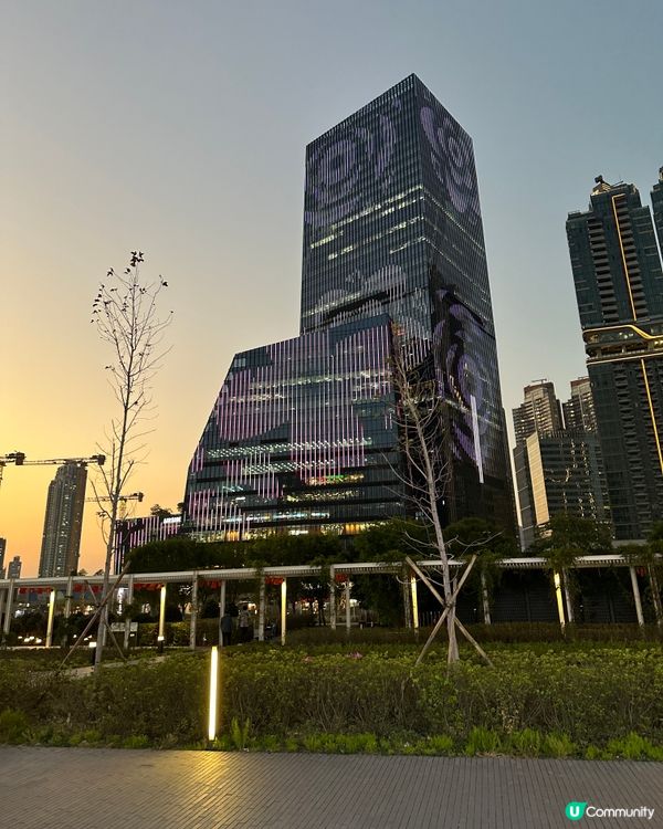 啟德Airside。夜晚好靚🩵