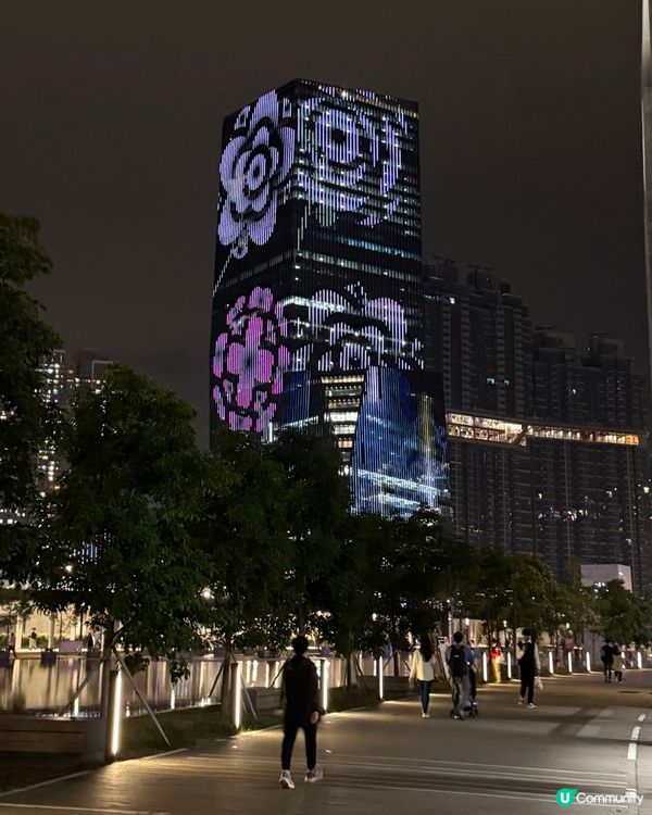 啟德Airside。夜晚好靚🩵