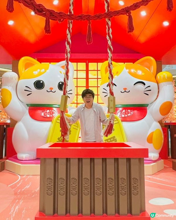 新年｢喵｣好運都有,見到呢個4米高開運招財貓,手手揮動咁可愛...