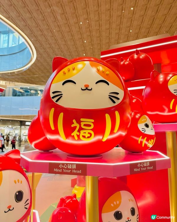 新年｢喵｣好運都有,見到呢個4米高開運招財貓,手手揮動咁可愛...