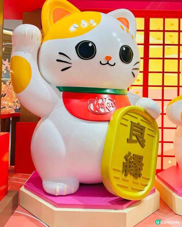 新年｢喵｣好運都有,見到呢個4米高開運招財貓,手手揮動咁可愛...