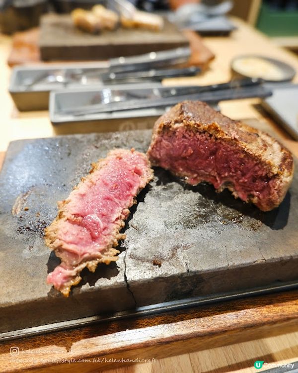 【吃下北角】大件夾抵食石燒牛扒。仲有優惠價配巨型元貝 - 八幡平石燒牛扒專門店