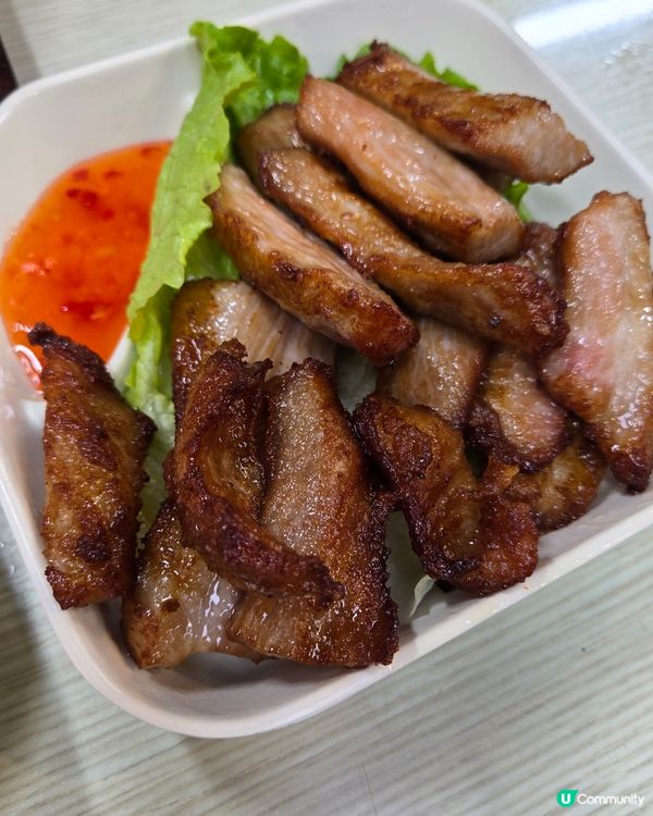 份量超夠嘅厚切豬頸肉