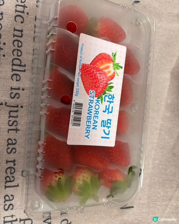 韓國士多啤梨,味道又真係唔錯,同日本嘅士多啤梨有種截然不同嘅...