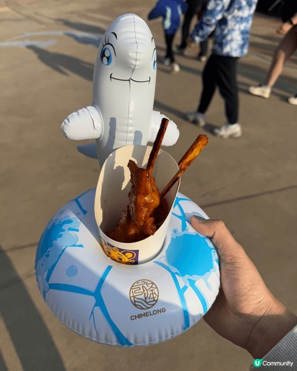 珠海長隆海洋王國小食3串+隻天鵝水泡，橫琴酒店飲茶，可愛嘅動...