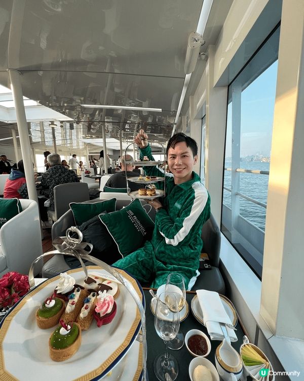 半島酒店x天星小輪下午茶，海上享受High tea第一次！好...