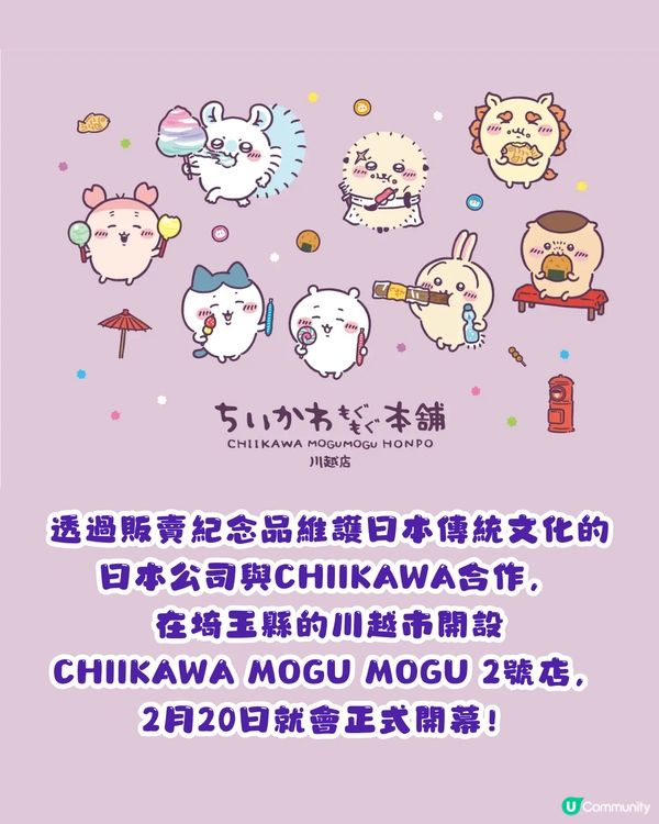 CHIIKAWA川越本鋪2月開幕😍紅薯造型超可愛🍠海量新商品附價錢及地址詳細資料💰🗺️