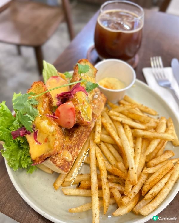 😋 手工炸蝦餅牛奶吐司三文治 😋