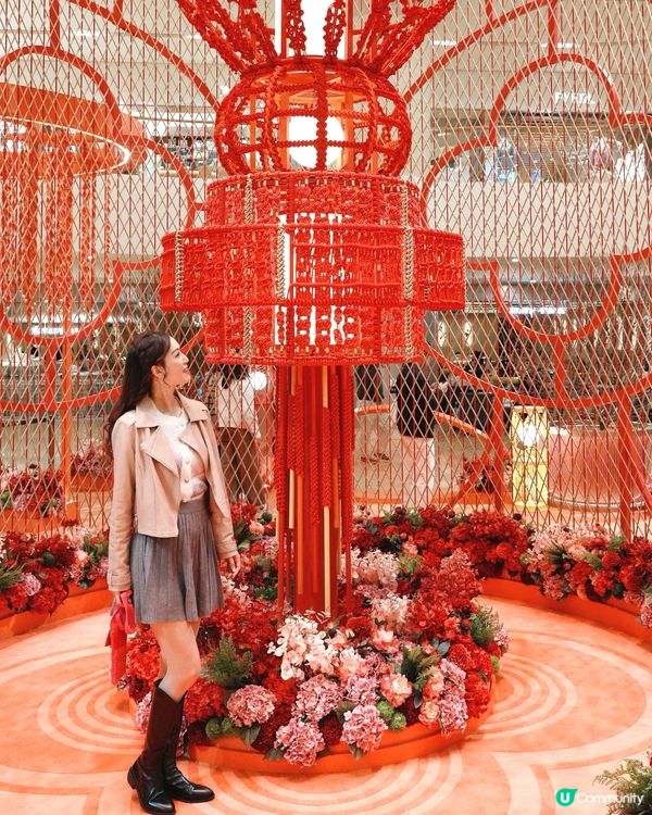 太古廣場巨型繩藝花燈裝置🏮 