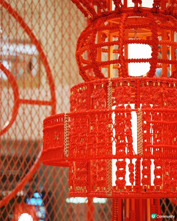 太古廣場巨型繩藝花燈裝置🏮 