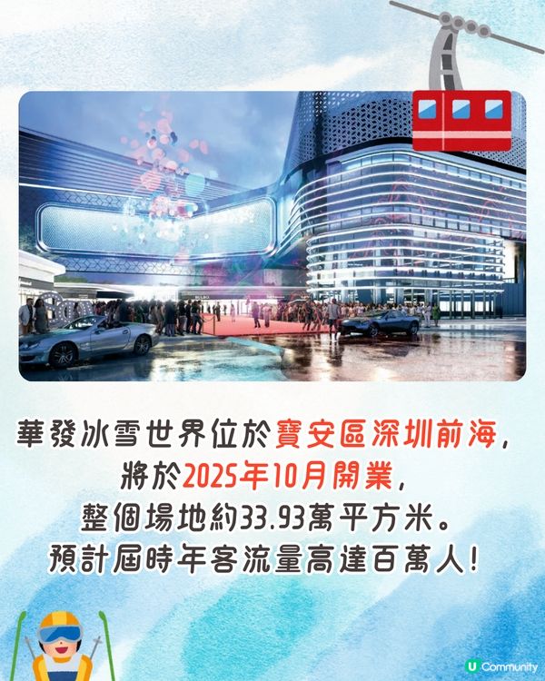 深圳全新冰雪世界年底開幕❗全球最大室內滑雪場+主題酒店+商場❄️