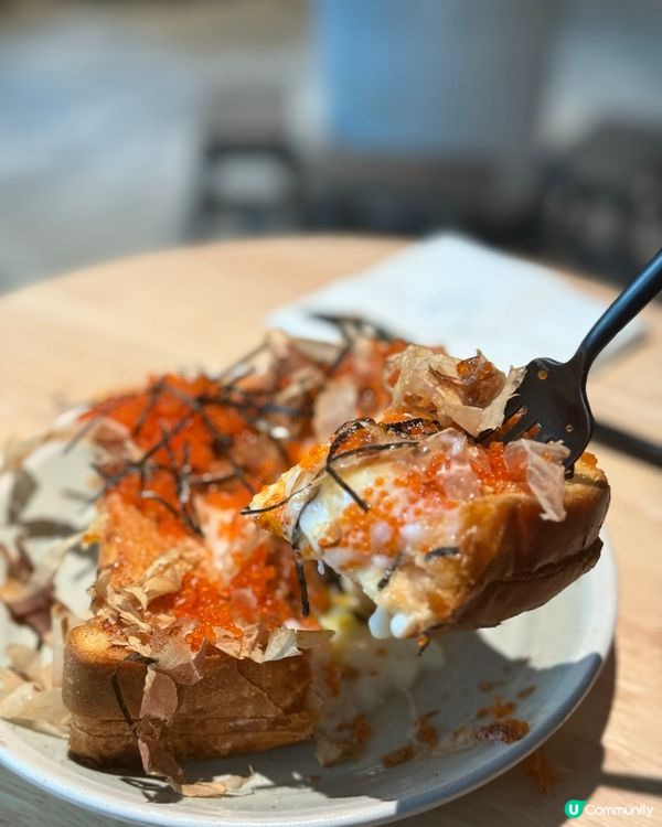 北角水泥風咖啡店 咖啡明太子多士必食