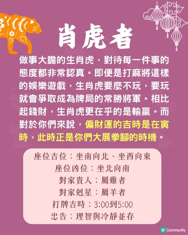 12生肖打麻將風水攻略🀄邊個坐位最旺你⁉️附開運Tips