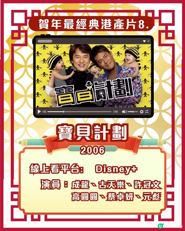 賀歲片新年電影🎉25部超經典港產片拜年必睇片單！Netflix/Disney+/AppleTV線上看