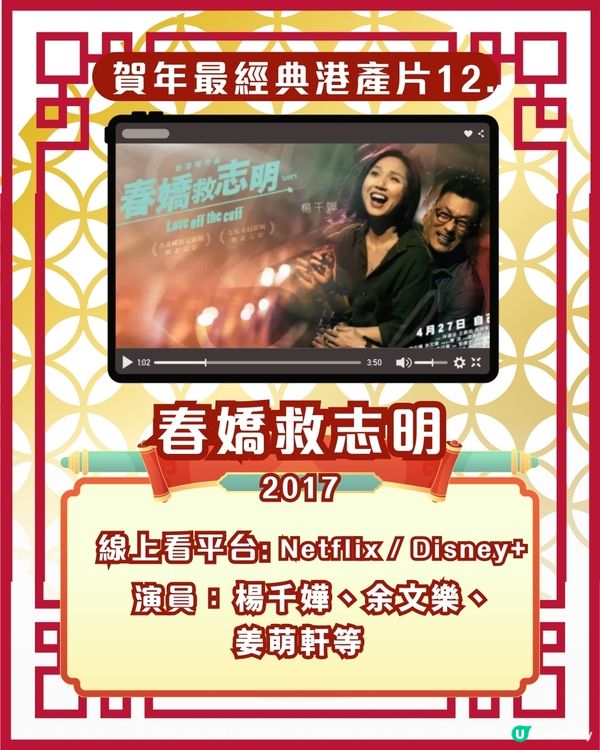 賀歲片新年電影🎉25部超經典港產片拜年必睇片單！Netflix/Disney+/AppleTV線上看