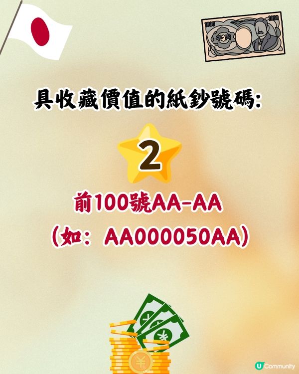 日圓新鈔有5組號碼/AA字母組合🇯🇵拍賣高達10萬日圓‼️即睇