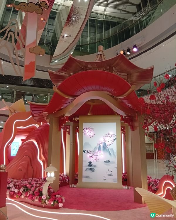 國際金融中心商場-新春山水庭園藝術作品