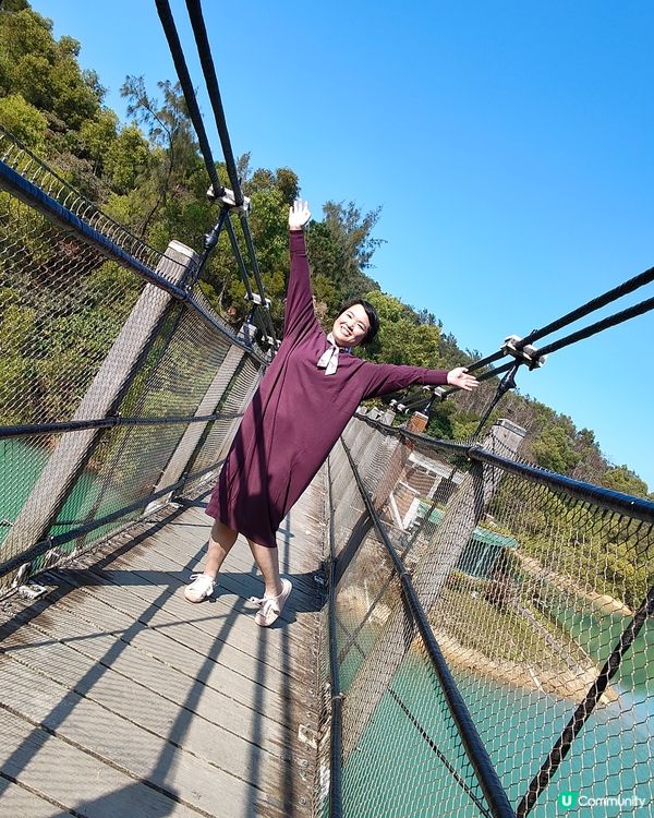 黑沙水庫 水塘 吊橋 滑草