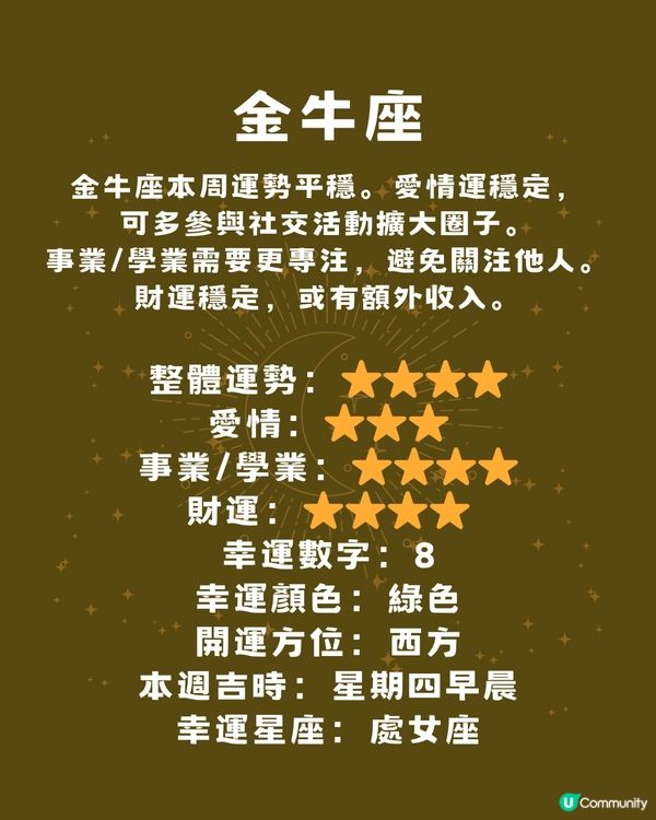 本週12星座運勢(3/2-9/2)🌟